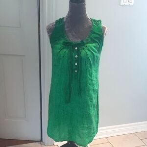 LINEN💚Sleeveless Size M  Too Small Now For Me☹